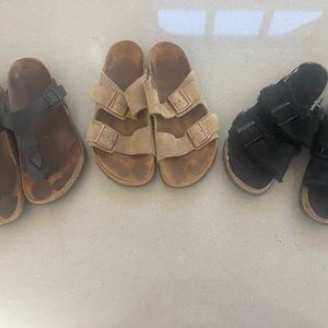 Lot of 3 Size 40 Birkenstock Sandals